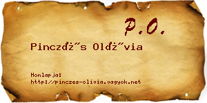 Pinczés Olívia névjegykártya